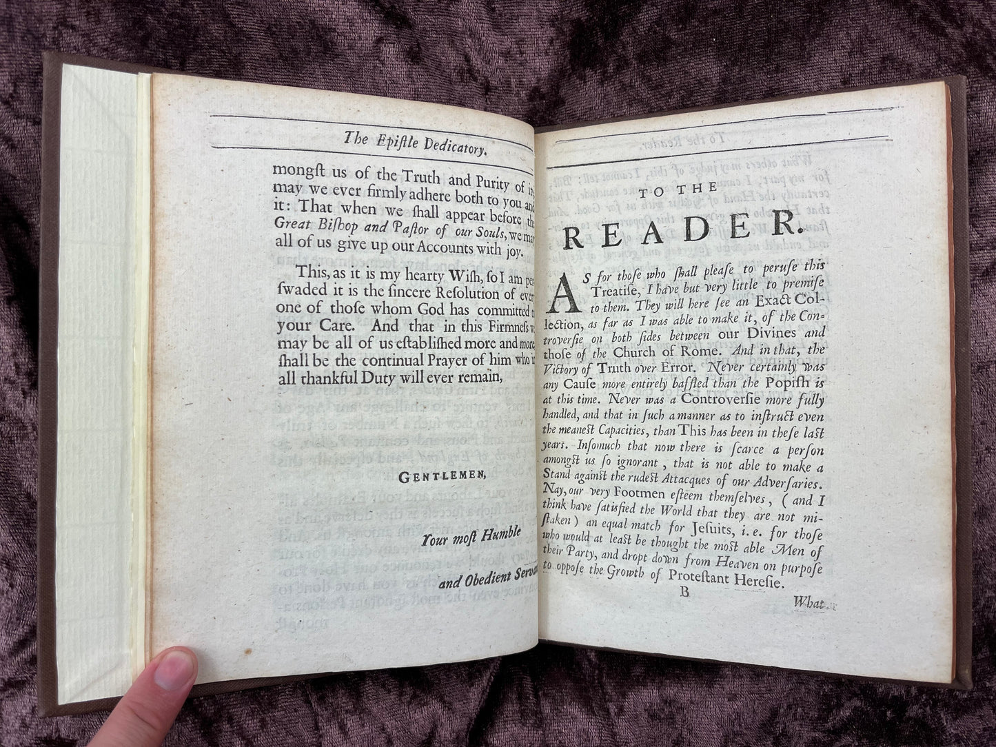 1688 Quarto First Edition Pamphlet A Continuation Of The Present State Of The Controversy Between The Church Of England And The Church Of Rome By William Wake Printed For Richard Chiswell