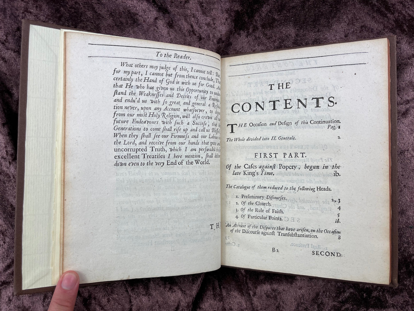 1688 Quarto First Edition Pamphlet A Continuation Of The Present State Of The Controversy Between The Church Of England And The Church Of Rome By William Wake Printed For Richard Chiswell