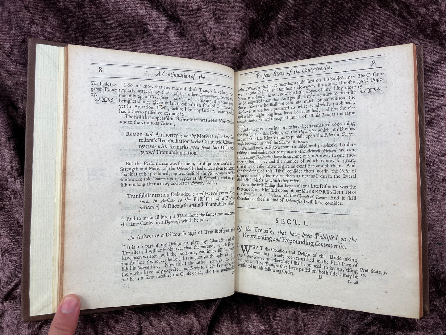 1688 Quarto First Edition Pamphlet A Continuation Of The Present State Of The Controversy Between The Church Of England And The Church Of Rome By William Wake Printed For Richard Chiswell