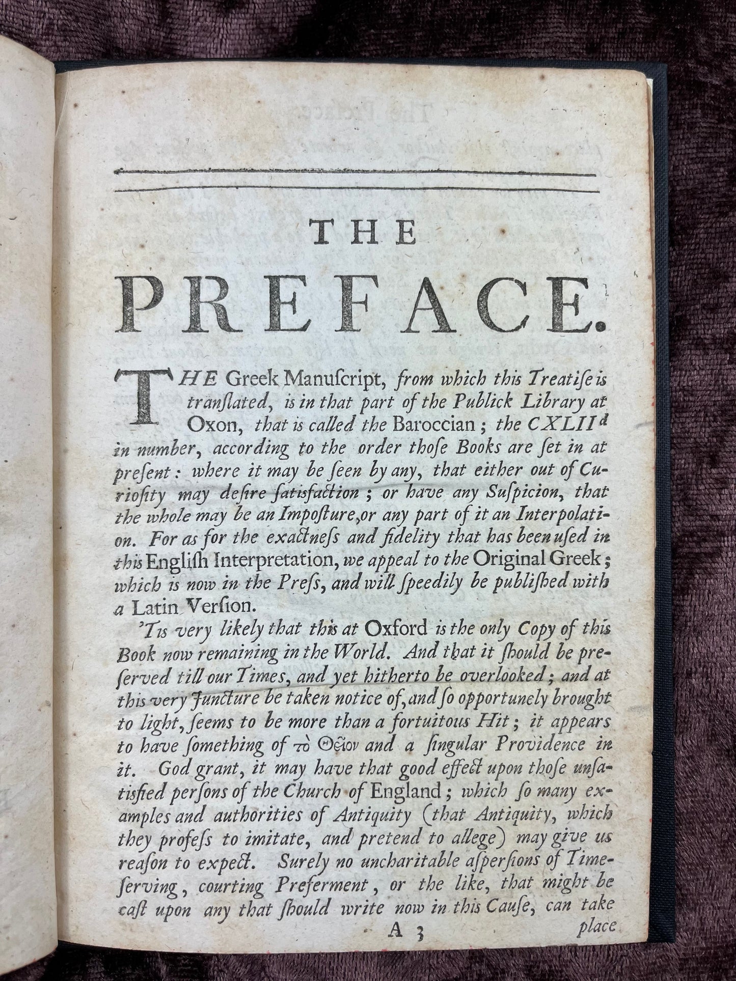 1691 Quarto Pamphlet The Unreasonableness Of A Separation From The New Bishops Or A Treatise Out Of Ecclesiastical History By Humfrey Hody