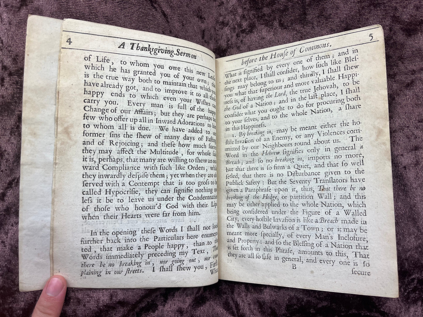 1689 Quarto Pamphlet Sermon Preached On Thanksgiving Day And On The Gun Powder Treason Day By Gilbert Burnet
