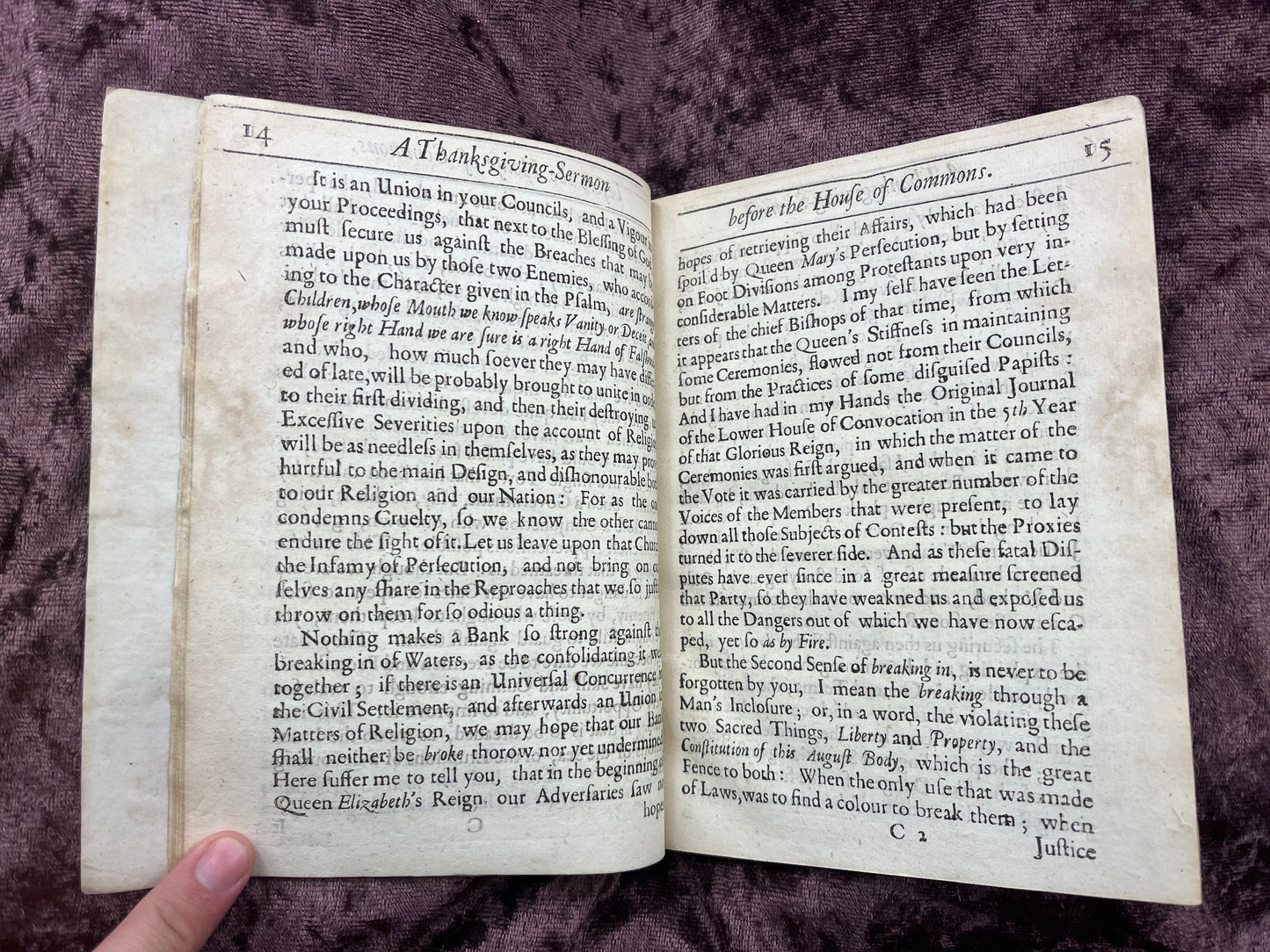 1689 Quarto Pamphlet Sermon Preached On Thanksgiving Day And On The Gun Powder Treason Day By Gilbert Burnet