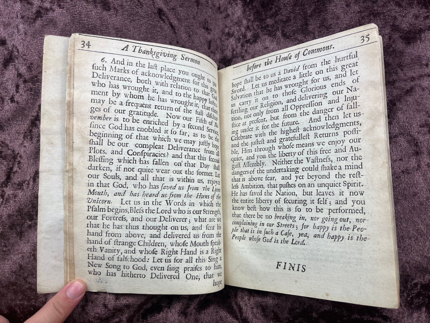 1689 Quarto Pamphlet Sermon Preached On Thanksgiving Day And On The Gun Powder Treason Day By Gilbert Burnet