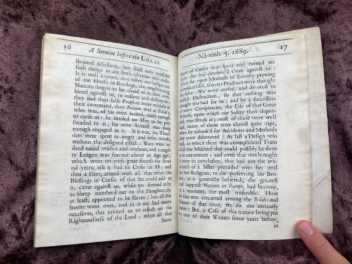 1689 Quarto Pamphlet Sermon Preached On Thanksgiving Day And On The Gun Powder Treason Day By Gilbert Burnet