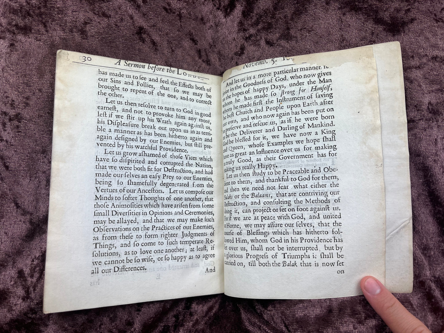1689 Quarto Pamphlet Sermon Preached On Thanksgiving Day And On The Gun Powder Treason Day By Gilbert Burnet