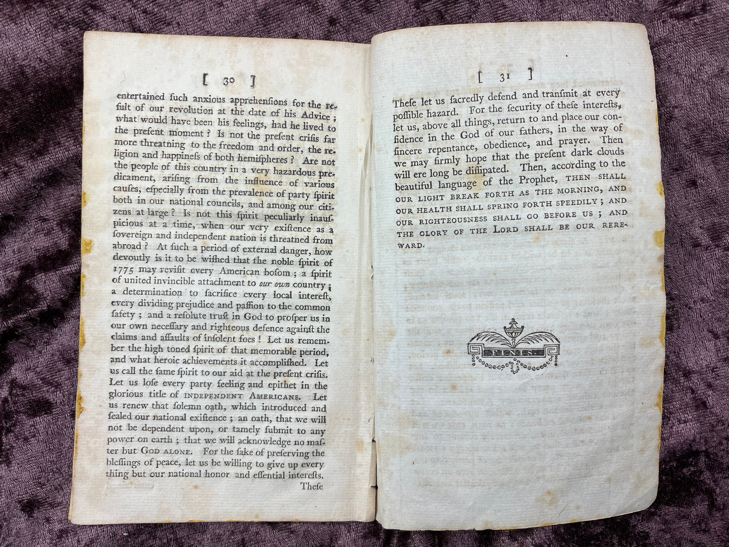 1798 Octavo Pamphlet Sermon By David Tappan-Likely Owned By Peter Oxenbridge Thacher Who Participated In Drafting The Massachusetts Constitution In 1780