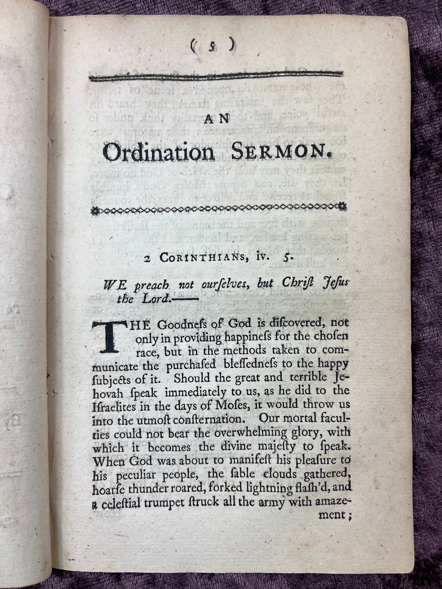 1761 Octavo First Edition Pamphlet Sermon Preached At The Ordination Of Reverend Mr. Eliab Stone To The Pastoral Care Of The Second Church By Matthew Bridge-The Reverend Who Resembled George Washington