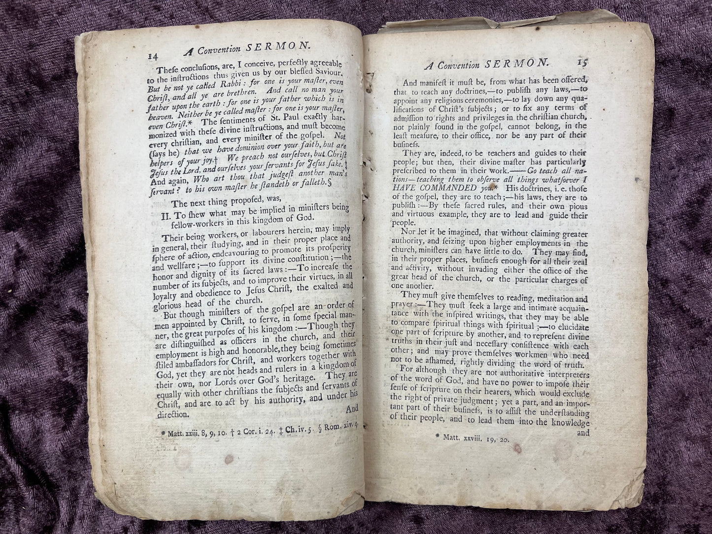 1768 Octavo First Edition Pamphlet Ministers Considered As Fellow Workers, Who Should Be Comforters To Each Other, In The Kingdom Of God By John Tucker