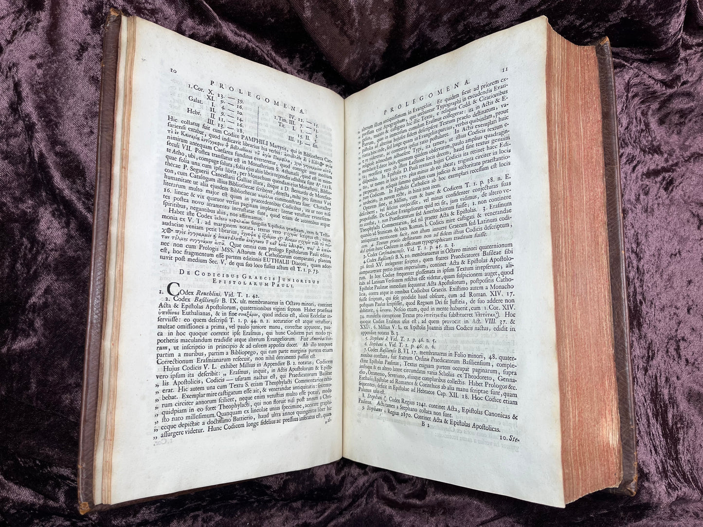 1752 Folio First Edition Greek New Testament With Robert Estiennes Text, Wettsteins Criticism, and a Syriac Version of Saint Clements Epistles