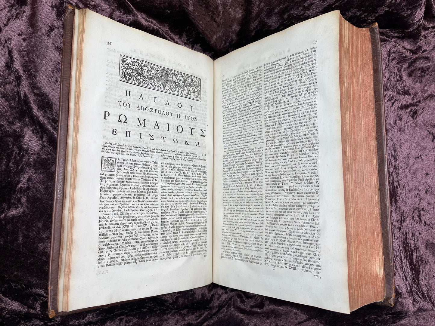 1752 Folio First Edition Greek New Testament With Robert Estiennes Text, Wettsteins Criticism, and a Syriac Version of Saint Clements Epistles