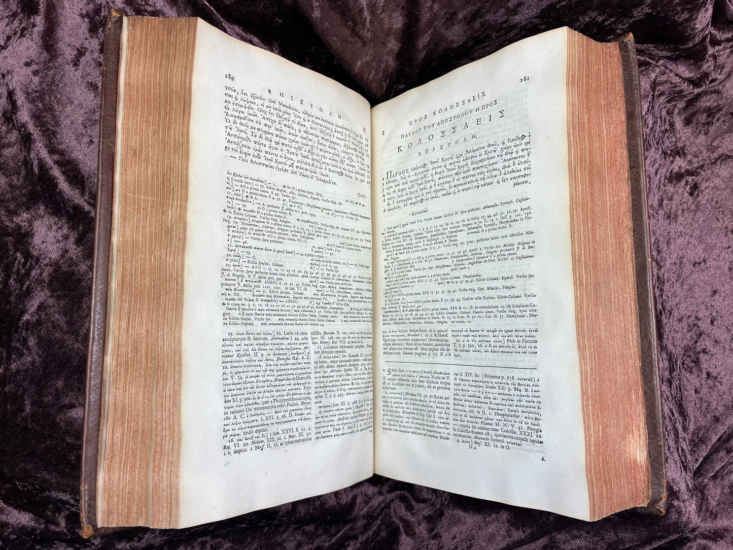 1752 Folio First Edition Greek New Testament With Robert Estiennes Text, Wettsteins Criticism, and a Syriac Version of Saint Clements Epistles