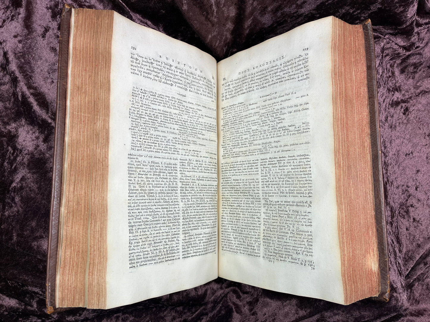 1752 Folio First Edition Greek New Testament With Robert Estiennes Text, Wettsteins Criticism, and a Syriac Version of Saint Clements Epistles