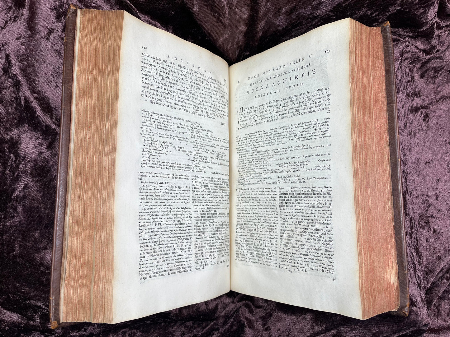 1752 Folio First Edition Greek New Testament With Robert Estiennes Text, Wettsteins Criticism, and a Syriac Version of Saint Clements Epistles