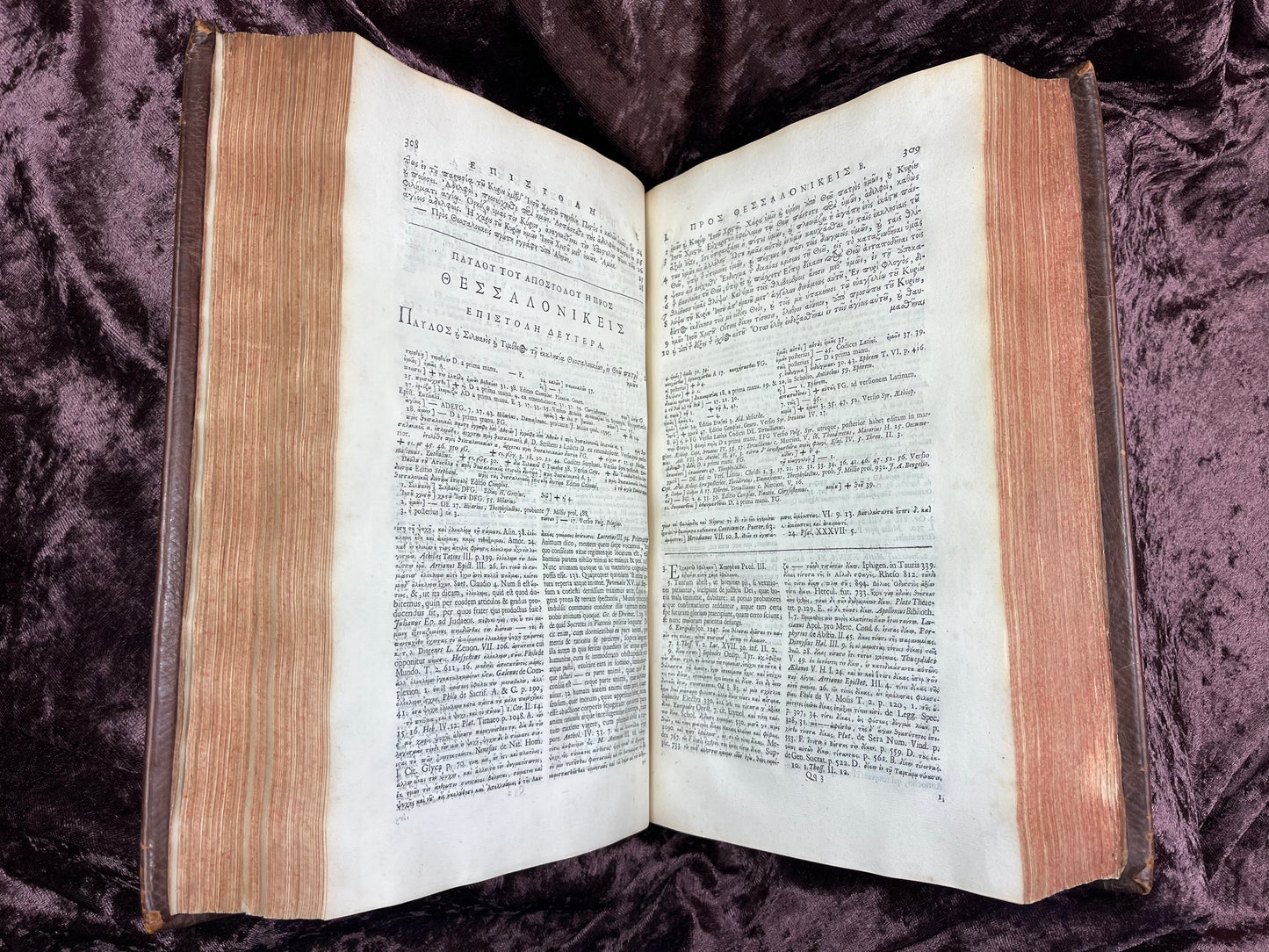 1752 Folio First Edition Greek New Testament With Robert Estiennes Text, Wettsteins Criticism, and a Syriac Version of Saint Clements Epistles