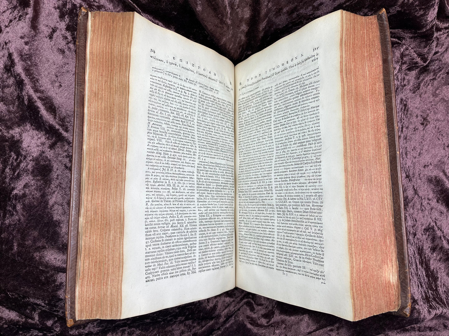 1752 Folio First Edition Greek New Testament With Robert Estiennes Text, Wettsteins Criticism, and a Syriac Version of Saint Clements Epistles
