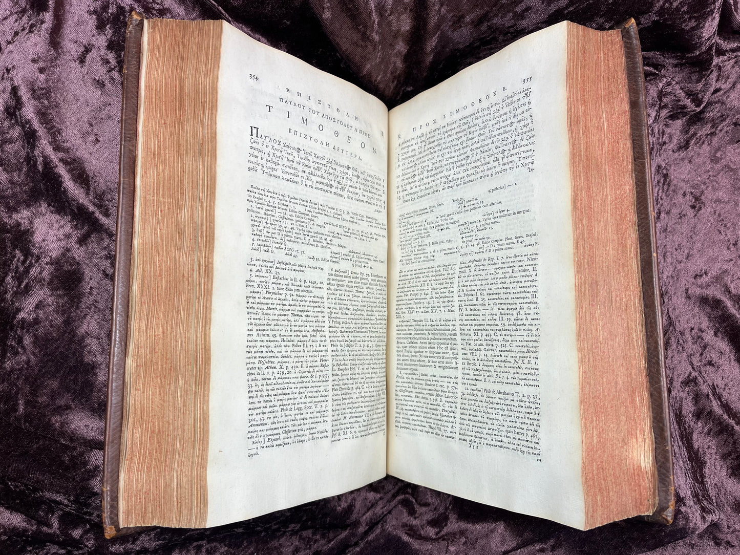 1752 Folio First Edition Greek New Testament With Robert Estiennes Text, Wettsteins Criticism, and a Syriac Version of Saint Clements Epistles