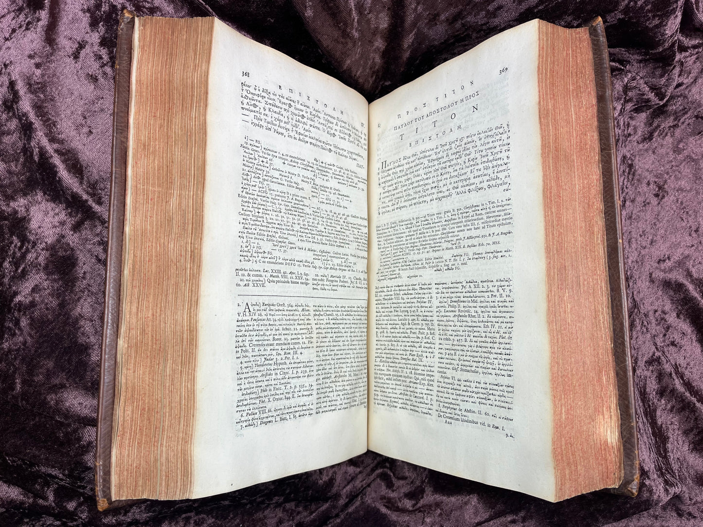 1752 Folio First Edition Greek New Testament With Robert Estiennes Text, Wettsteins Criticism, and a Syriac Version of Saint Clements Epistles