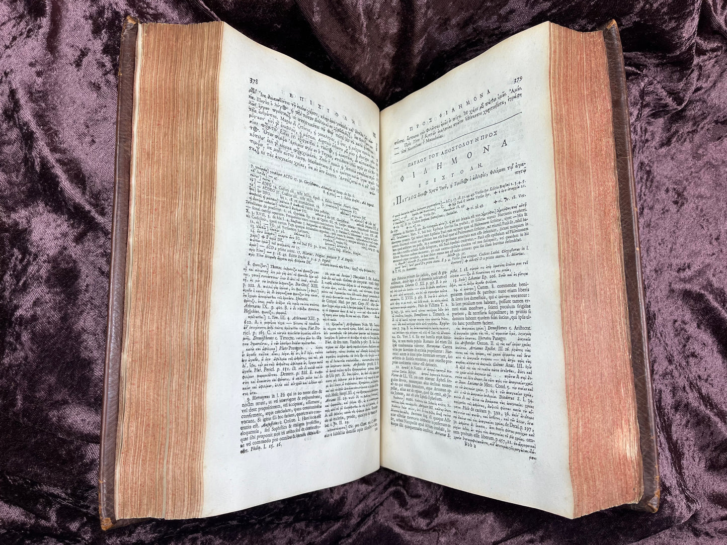1752 Folio First Edition Greek New Testament With Robert Estiennes Text, Wettsteins Criticism, and a Syriac Version of Saint Clements Epistles