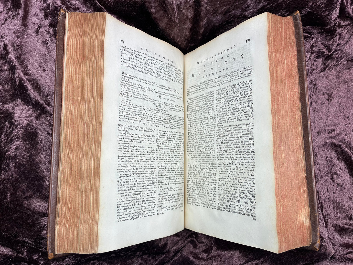 1752 Folio First Edition Greek New Testament With Robert Estiennes Text, Wettsteins Criticism, and a Syriac Version of Saint Clements Epistles
