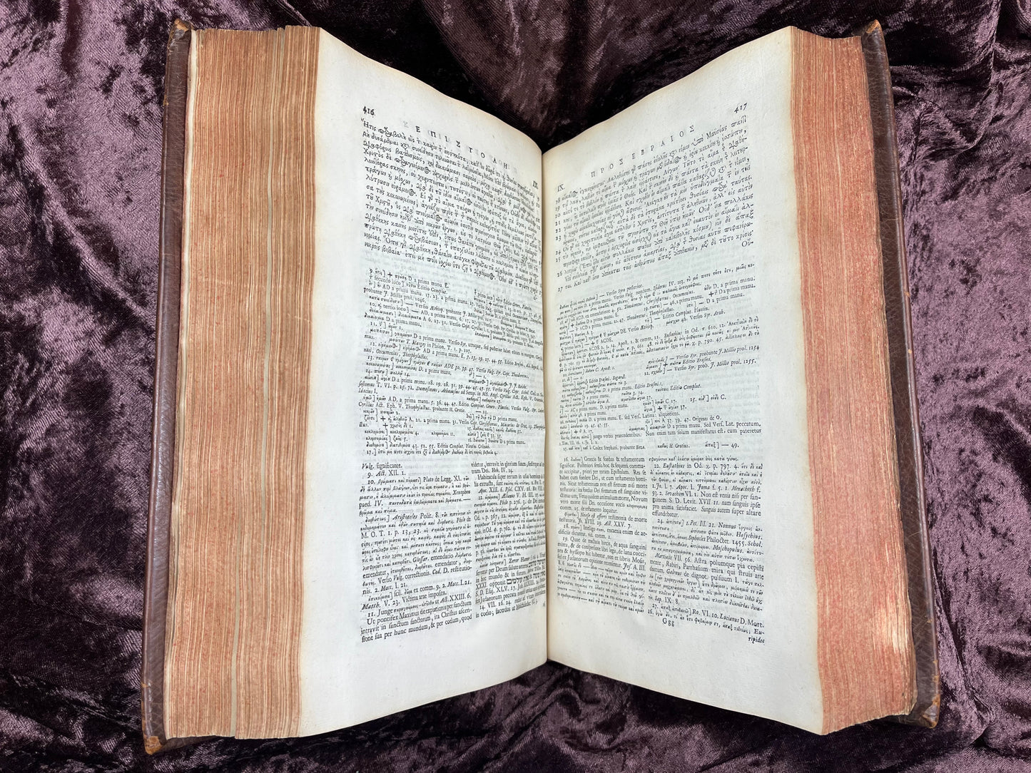 1752 Folio First Edition Greek New Testament With Robert Estiennes Text, Wettsteins Criticism, and a Syriac Version of Saint Clements Epistles