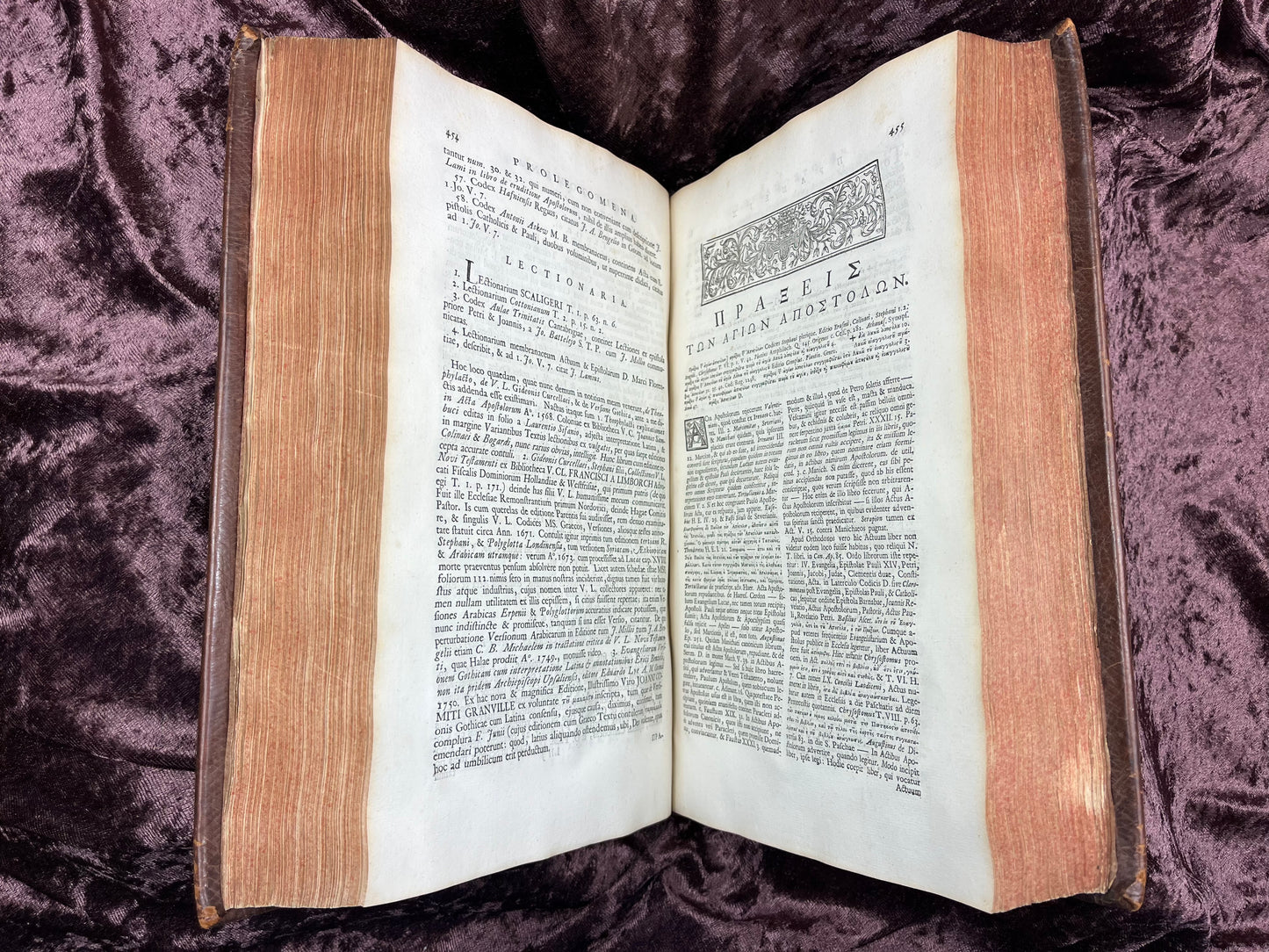 1752 Folio First Edition Greek New Testament With Robert Estiennes Text, Wettsteins Criticism, and a Syriac Version of Saint Clements Epistles