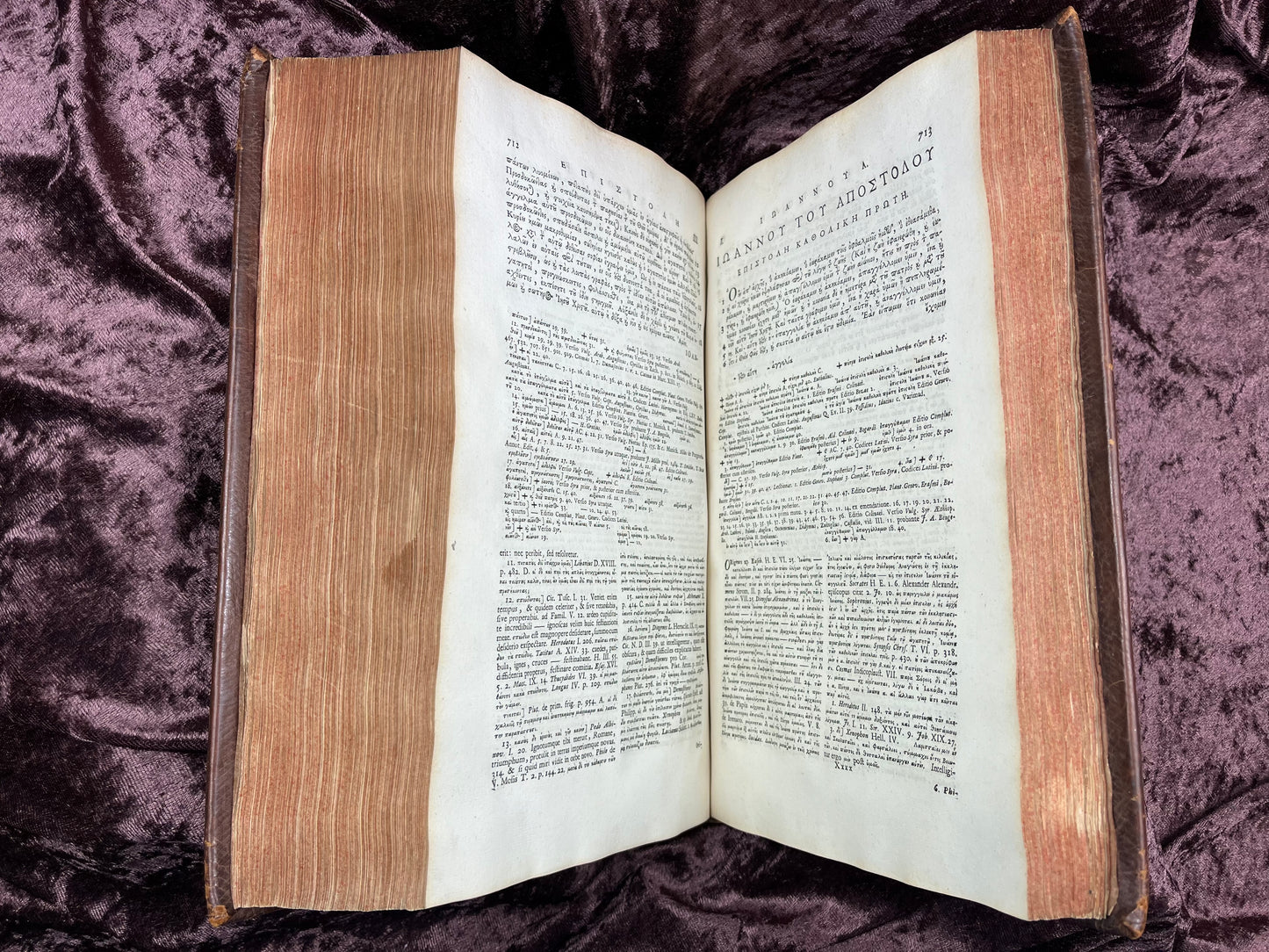1752 Folio First Edition Greek New Testament With Robert Estiennes Text, Wettsteins Criticism, and a Syriac Version of Saint Clements Epistles
