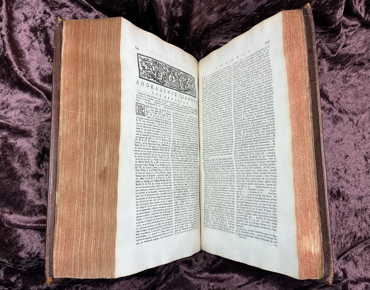 1752 Folio First Edition Greek New Testament With Robert Estiennes Text, Wettsteins Criticism, and a Syriac Version of Saint Clements Epistles