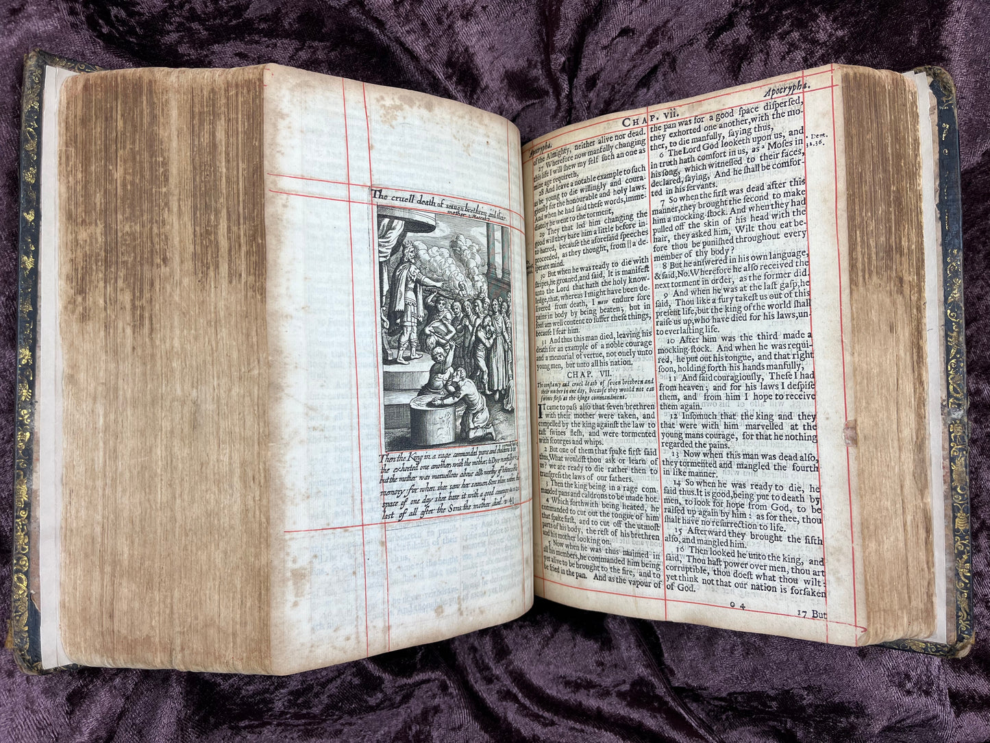 1677 Quarto John Hayes King James Bible Ruled-red With 205 Extra Illustrations E.T. Rare Books