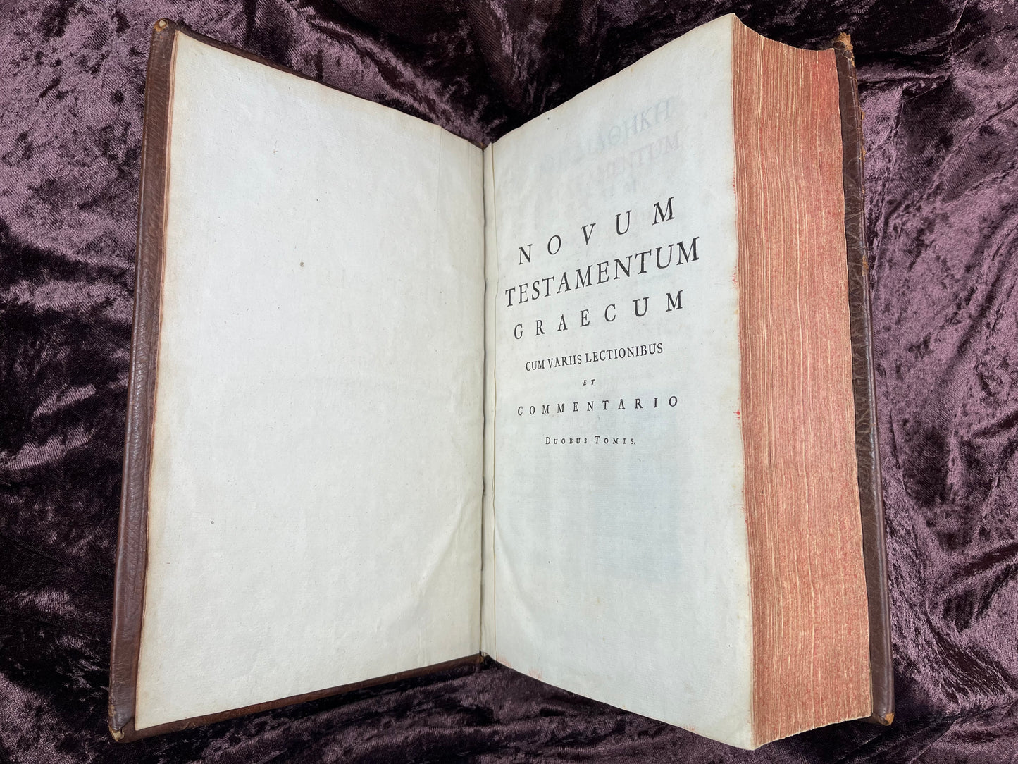 1752 Folio First Edition Greek New Testament With Robert Estiennes Text, Wettsteins Criticism, and a Syriac Version of Saint Clements Epistles E.T. Rare Books