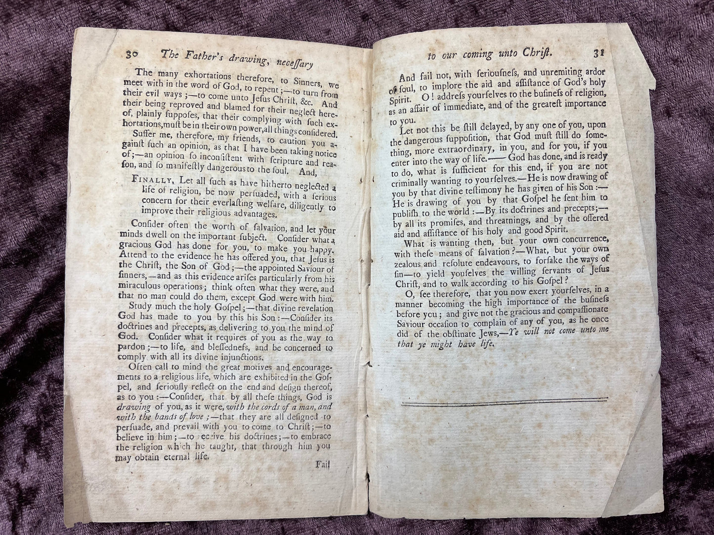 1769 Octavo First Edition Pamphlet Sermon On The Gospel Condition of Salvation And A Sermon On the Nature And Necessity Of The Father's Drawing Such As Come Unto Christ By John Tucker