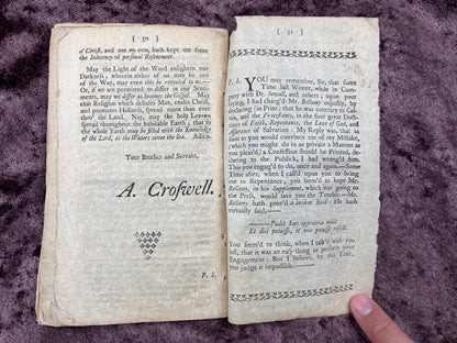 1762 Octavo Pamphlet A Letter To Rev. Alexander Cumming To Show Him It’s Not Blasphemy To Say “No Man Can Love GOD, While He Looks On Him As A God Who Will Damn Him” By Andrew Croswell