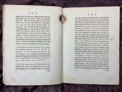 1763 Quarto First Edition Pamphlet Sermon Preached In Trinity Church At The Funeral Of Thomas Greene ESQ By William Hooper-Owned By Reverend Mr. James Greaton The First Settled Minister At St. Johns