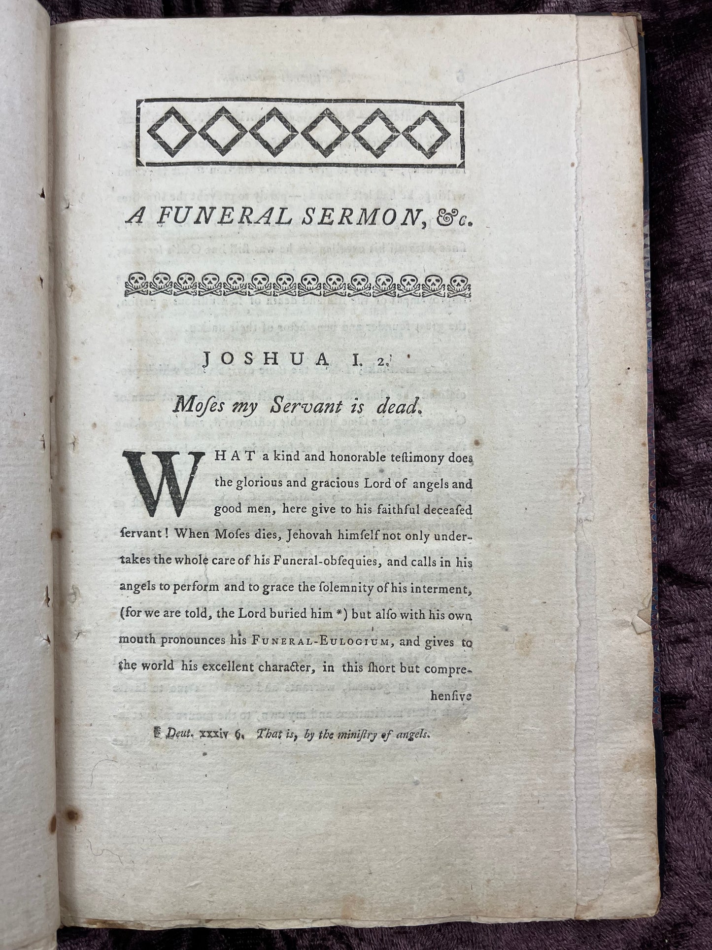 1784 Large Octavo First Edition Pamphlet Sermon On The Death Of Reverend Moses Parsons By David Tappan And An Oration By Levi Frisbie