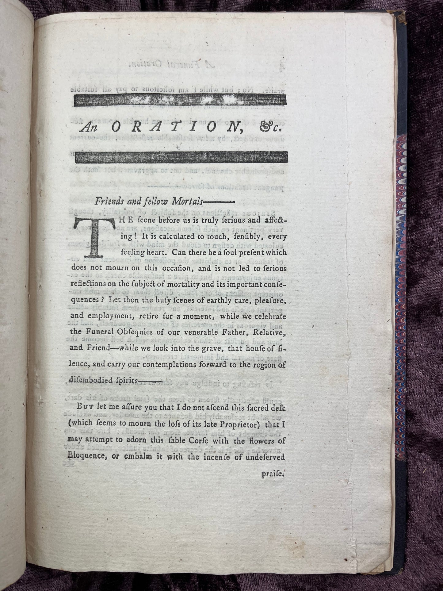 1784 Large Octavo First Edition Pamphlet Sermon On The Death Of Reverend Moses Parsons By David Tappan And An Oration By Levi Frisbie