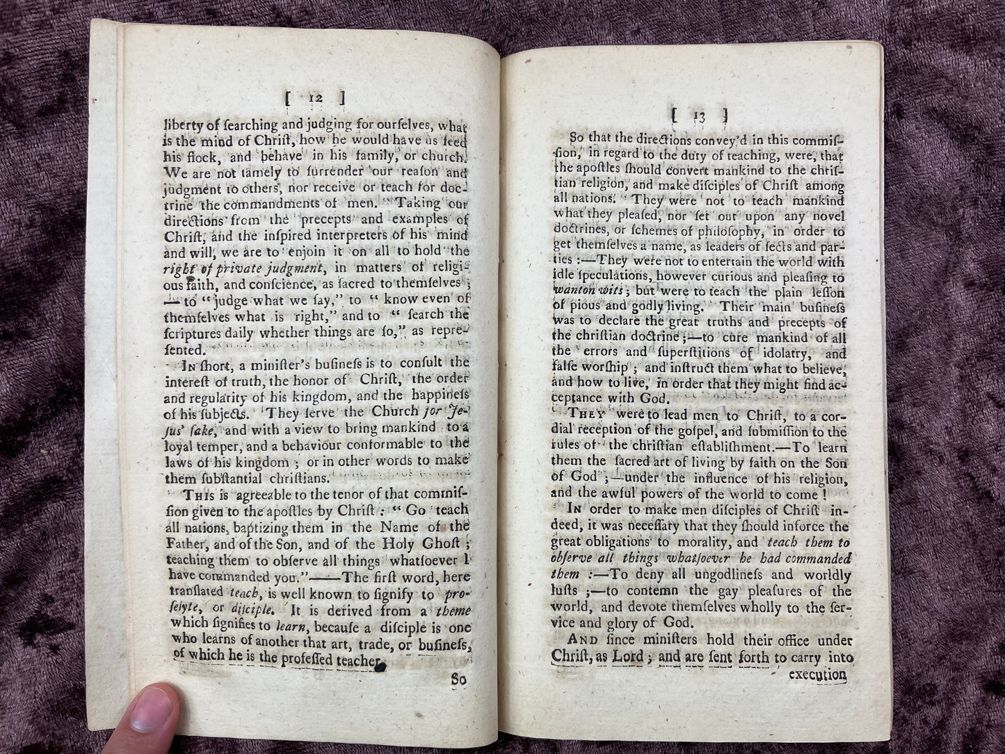 1785 Octavo First Edition Pamphlet On Christ Jesus The LORD Under Whom Ministers Serve In The Christian Church, A Sermon Preached At The Ordination Of Rev. John Foster By His Brother Joel Foster