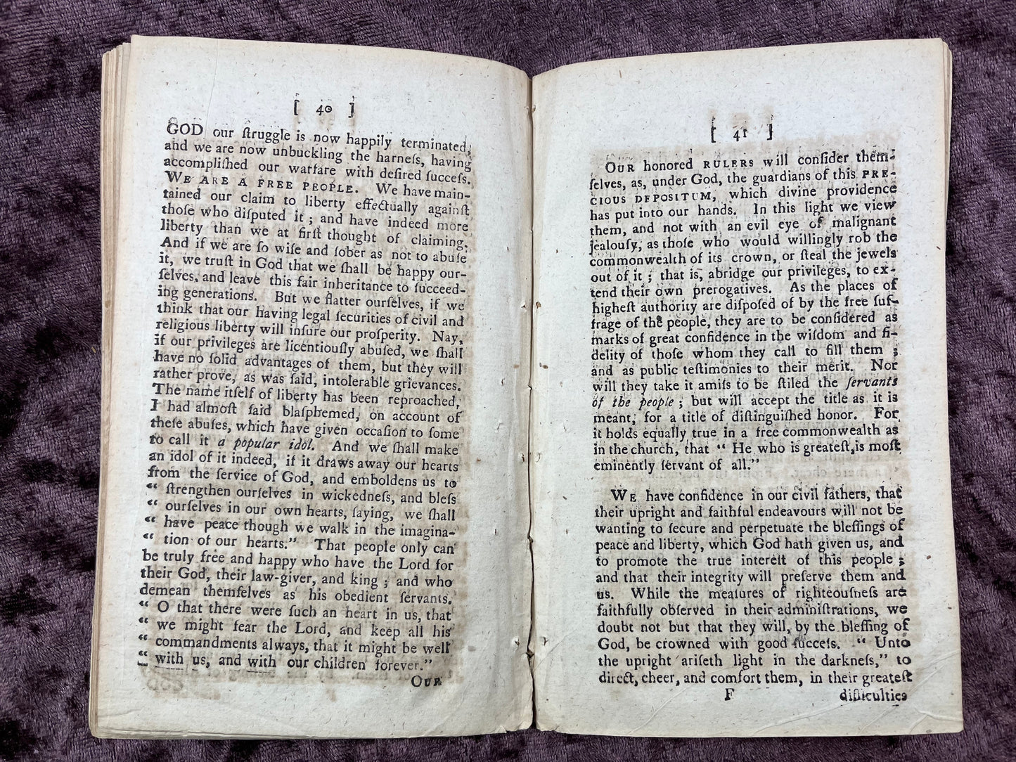 1784 Octavo First Edition Pamphlet Sermon Before Gov. John Hancock; Lt. Gov. Thomas Cushing; Honorable Council, Senate, And House Of Representatives Day Of The General Election By Moses Hemmenway