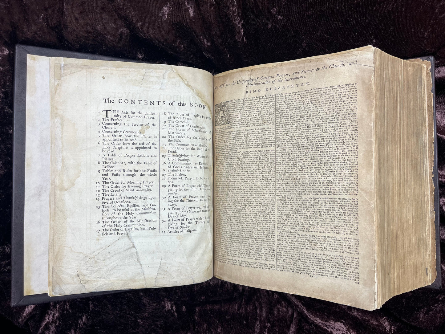 1769 Quarto First Edition King James Bible Printed In Oxford University And Edited By Dr. Benjamin Blayney-Bound With The Book Of Common Prayer And Concordance