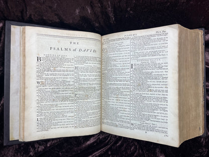 1769 Quarto First Edition King James Bible Printed In Oxford University And Edited By Dr. Benjamin Blayney-Bound With The Book Of Common Prayer And Concordance