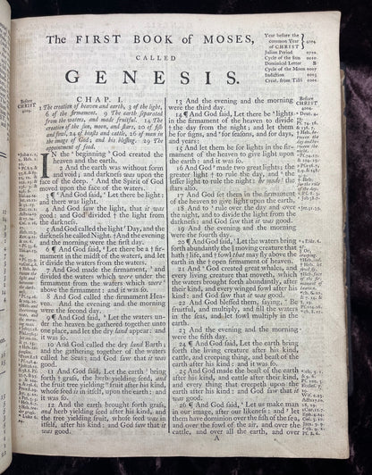 1769 Quarto First Edition King James Bible Printed In Oxford University And Edited By Dr. Benjamin Blayney-Bound With The Book Of Common Prayer And Concordance