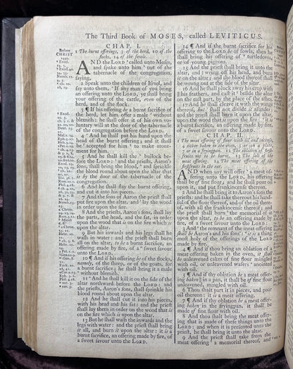 1769 Quarto First Edition King James Bible Printed In Oxford University And Edited By Dr. Benjamin Blayney-Bound With The Book Of Common Prayer And Concordance