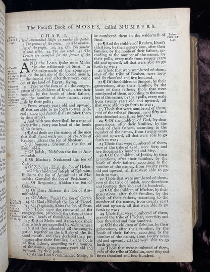 1769 Quarto First Edition King James Bible Printed In Oxford University And Edited By Dr. Benjamin Blayney-Bound With The Book Of Common Prayer And Concordance