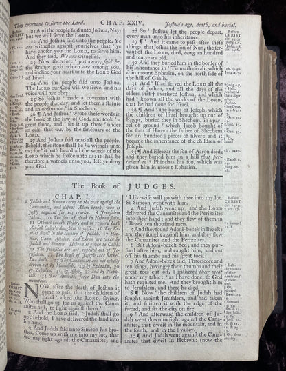 1769 Quarto First Edition King James Bible Printed In Oxford University And Edited By Dr. Benjamin Blayney-Bound With The Book Of Common Prayer And Concordance