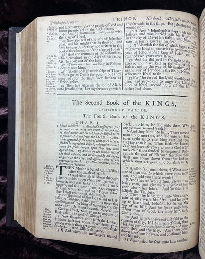 1769 Quarto First Edition King James Bible Printed In Oxford University And Edited By Dr. Benjamin Blayney-Bound With The Book Of Common Prayer And Concordance