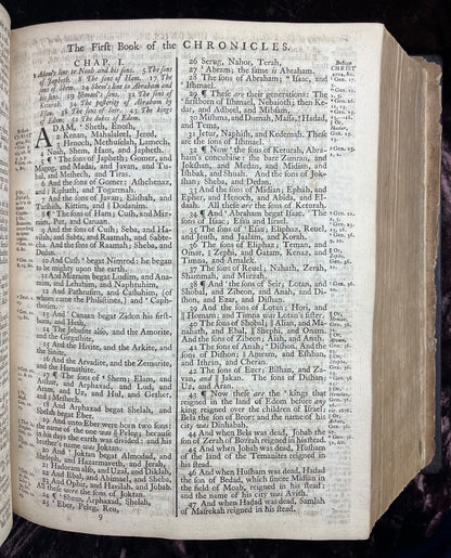 1769 Quarto First Edition King James Bible Printed In Oxford University And Edited By Dr. Benjamin Blayney-Bound With The Book Of Common Prayer And Concordance