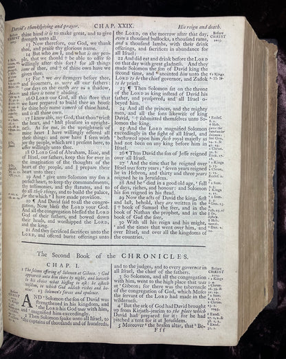 1769 Quarto First Edition King James Bible Printed In Oxford University And Edited By Dr. Benjamin Blayney-Bound With The Book Of Common Prayer And Concordance