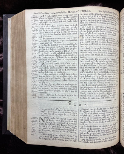 1769 Quarto First Edition King James Bible Printed In Oxford University And Edited By Dr. Benjamin Blayney-Bound With The Book Of Common Prayer And Concordance