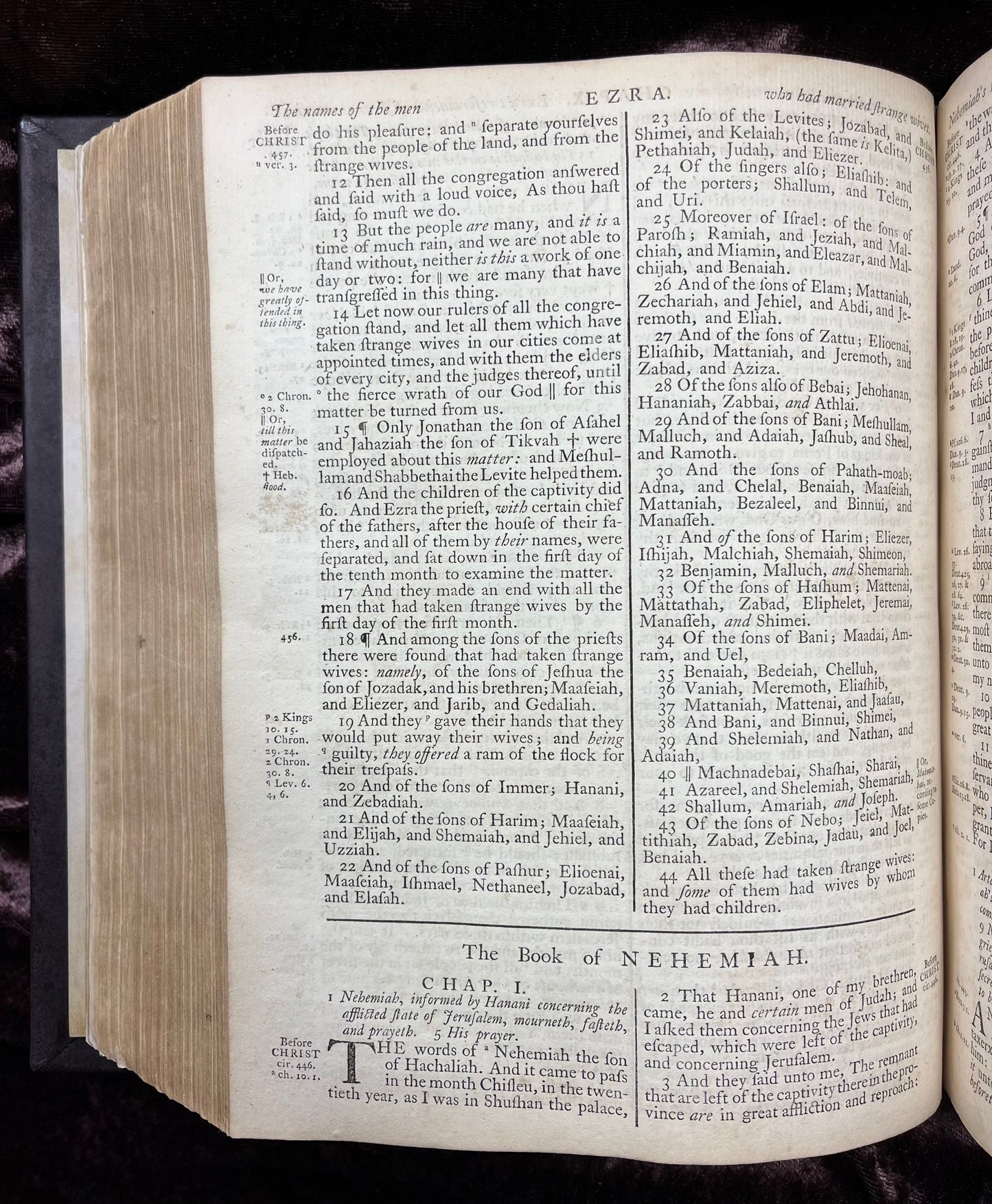 1769 Quarto First Edition King James Bible Printed In Oxford University And Edited By Dr. Benjamin Blayney-Bound With The Book Of Common Prayer And Concordance