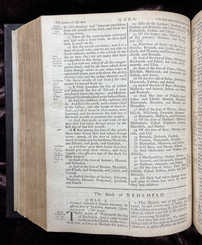 1769 Quarto First Edition King James Bible Printed In Oxford University And Edited By Dr. Benjamin Blayney-Bound With The Book Of Common Prayer And Concordance