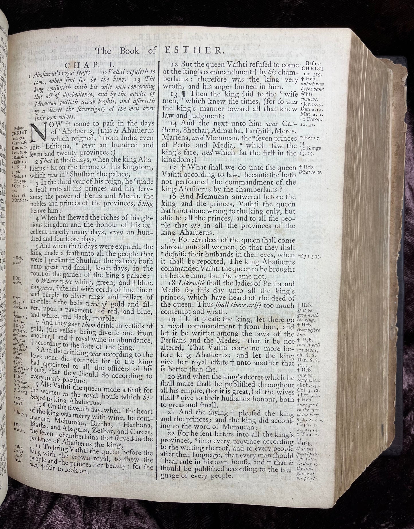 1769 Quarto First Edition King James Bible Printed In Oxford University And Edited By Dr. Benjamin Blayney-Bound With The Book Of Common Prayer And Concordance