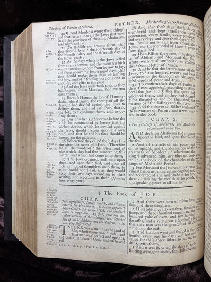 1769 Quarto First Edition King James Bible Printed In Oxford University And Edited By Dr. Benjamin Blayney-Bound With The Book Of Common Prayer And Concordance